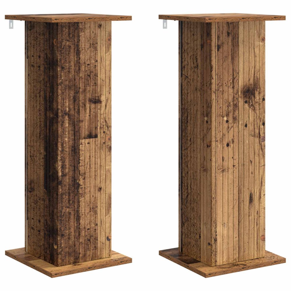 vidaXL Växtställ 2 pcs Gammalt trä 30,5 x 30 x 80,5 cm Konstruerat trä