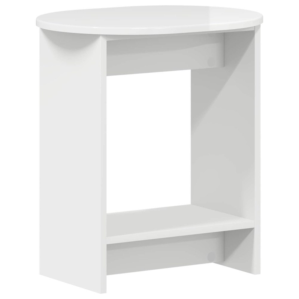 vidaXL Sidobord Vit högglans 50 x 39,5 x 55 cm Konstruerat trä