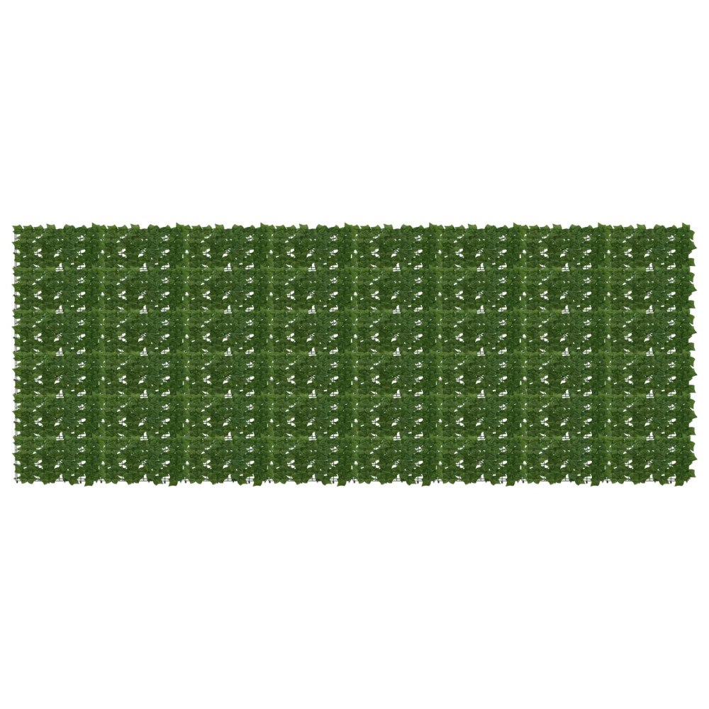 vidaXL Balkongskärm med löv Grön 400 x 150 cm Polyeten och tyg