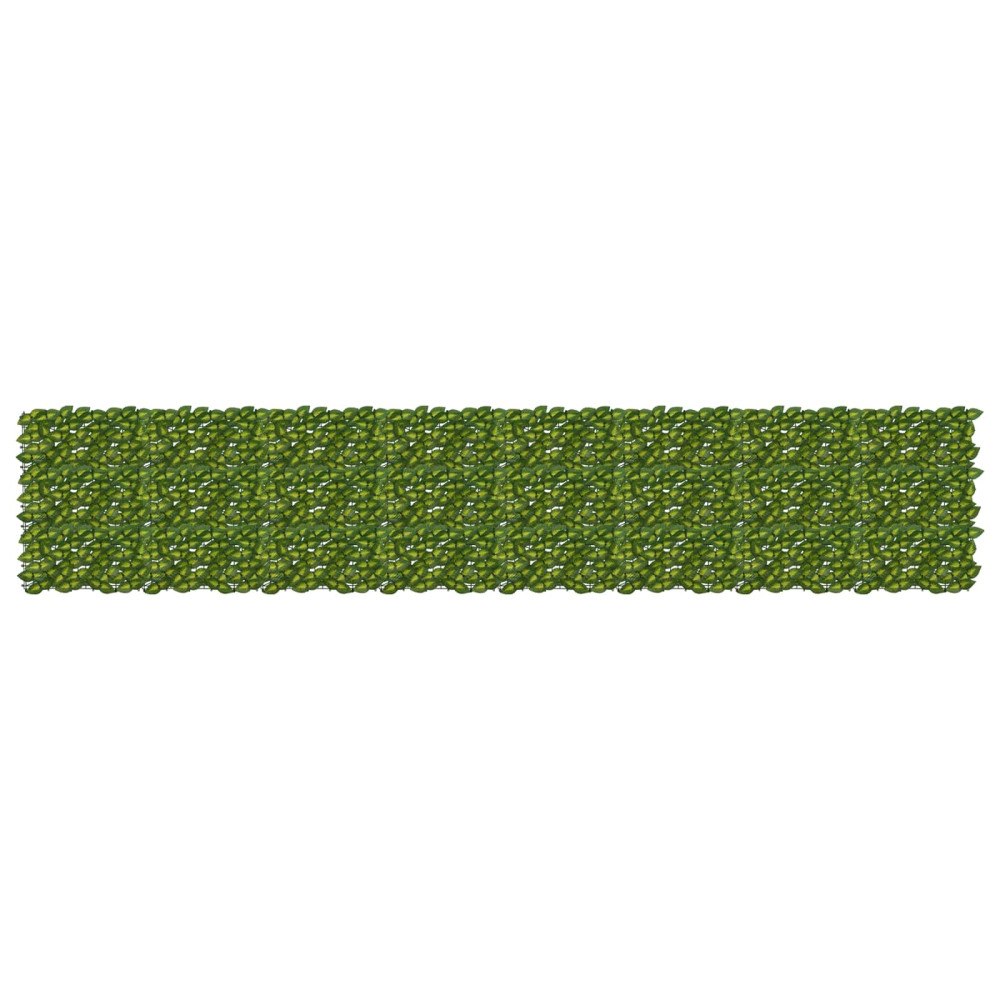 vidaXL Balkongskärm med löv Grön och Gul 400 x 75 cm Polyeten och tyg