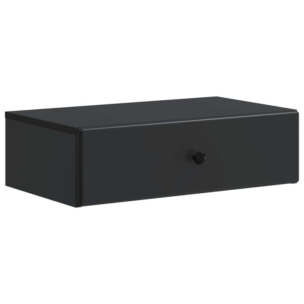 vidaXL Väggmonterad sidobord Svart 59 x 34,5 x 17 cm Konstruerat trä