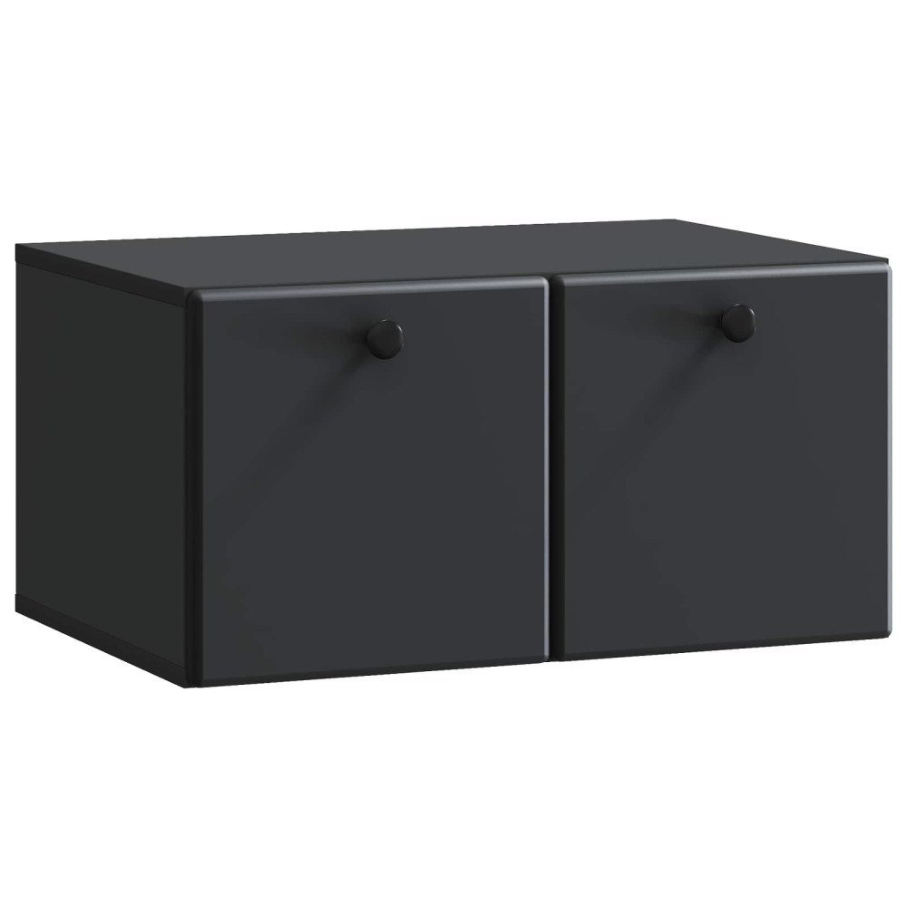 vidaXL Väggmonterad TV-bänk 59,5 x 41 x 30 cm Svart Konstruerat trä
