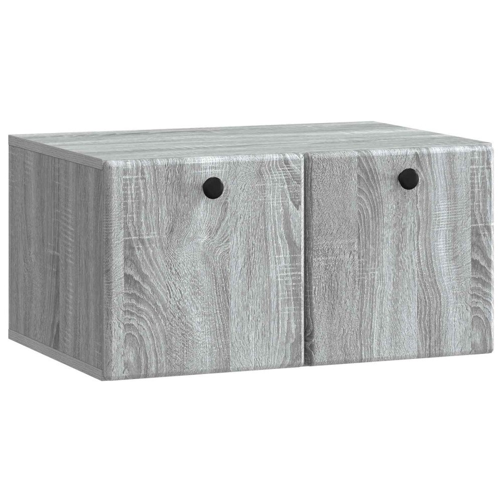 vidaXL Väggmonterad TV-bänk 59,5 x 41 x 30 cm Grå Sonoma