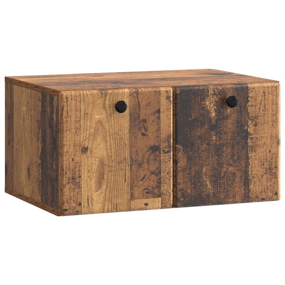 vidaXL Väggmonterad TV-bänk 59,5 x 41 x 30 cm Gammalt trä