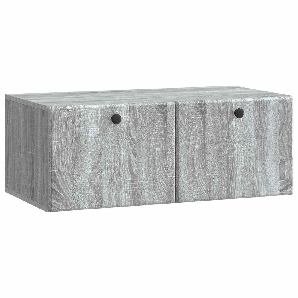 vidaXL Väggmonterad TV-bänk Grå sonoma-ek 78,5 x 41 x 30 cm
