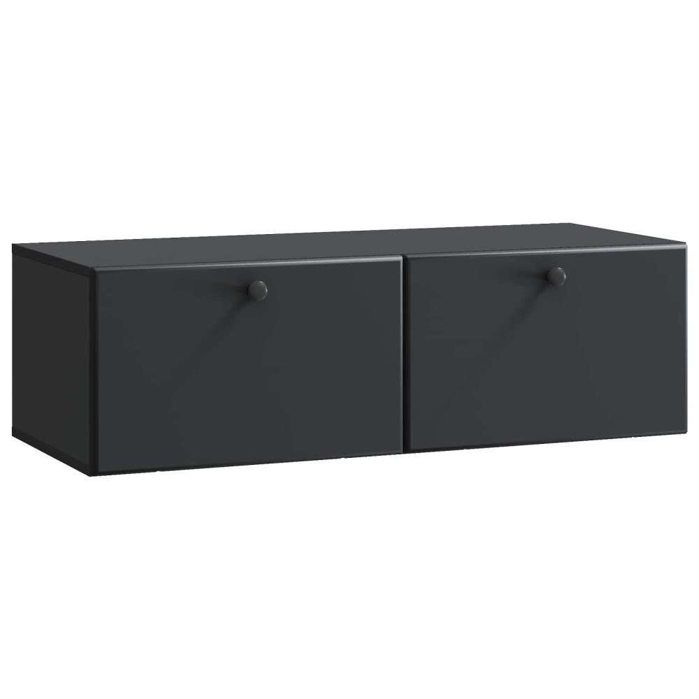 vidaXL Väggmonterad TV-bänk 98 x 41 x 30 cm Svart Konstruerat trä