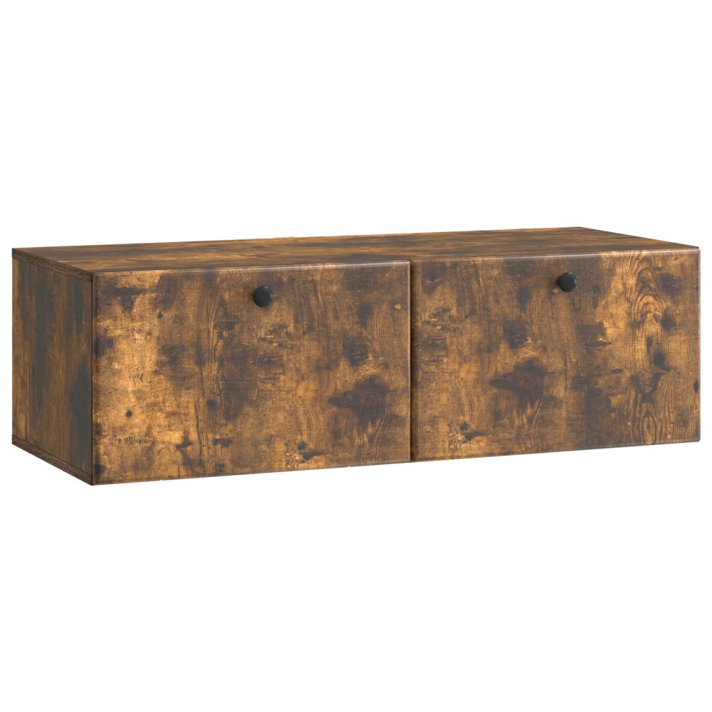 vidaXL Väggmonterad TV-bänk Rökt ek 98 x 41 x 30 cm Konstruerat trä