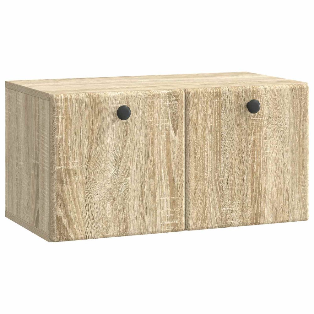 vidaXL Väggmonterad TV-bänk 59,5 x 31 x 30 cm Sonoma-ek