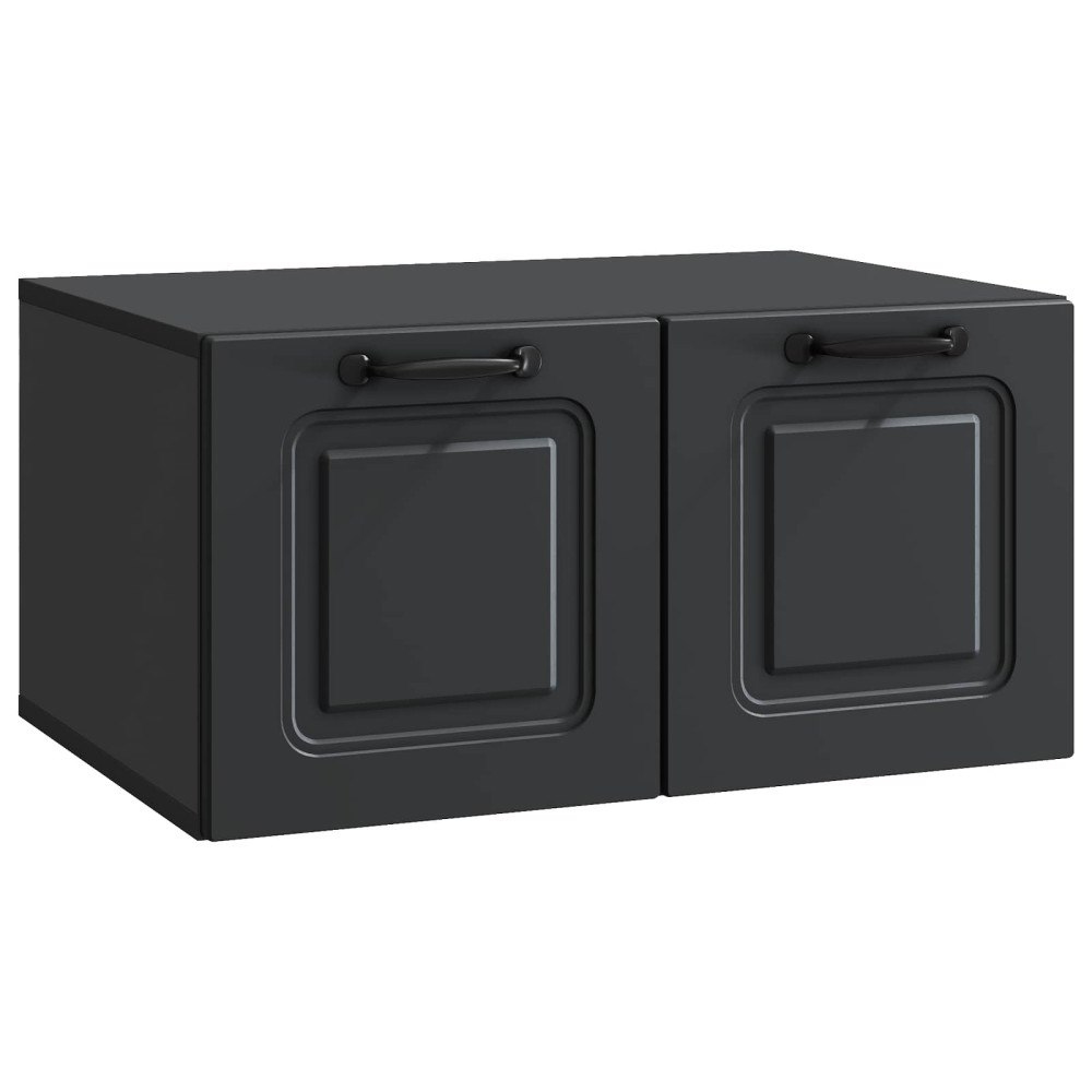 vidaXL Väggmonterad TV-bänk Svart 59,5 x 41 x 30 cm Konstruerat trä