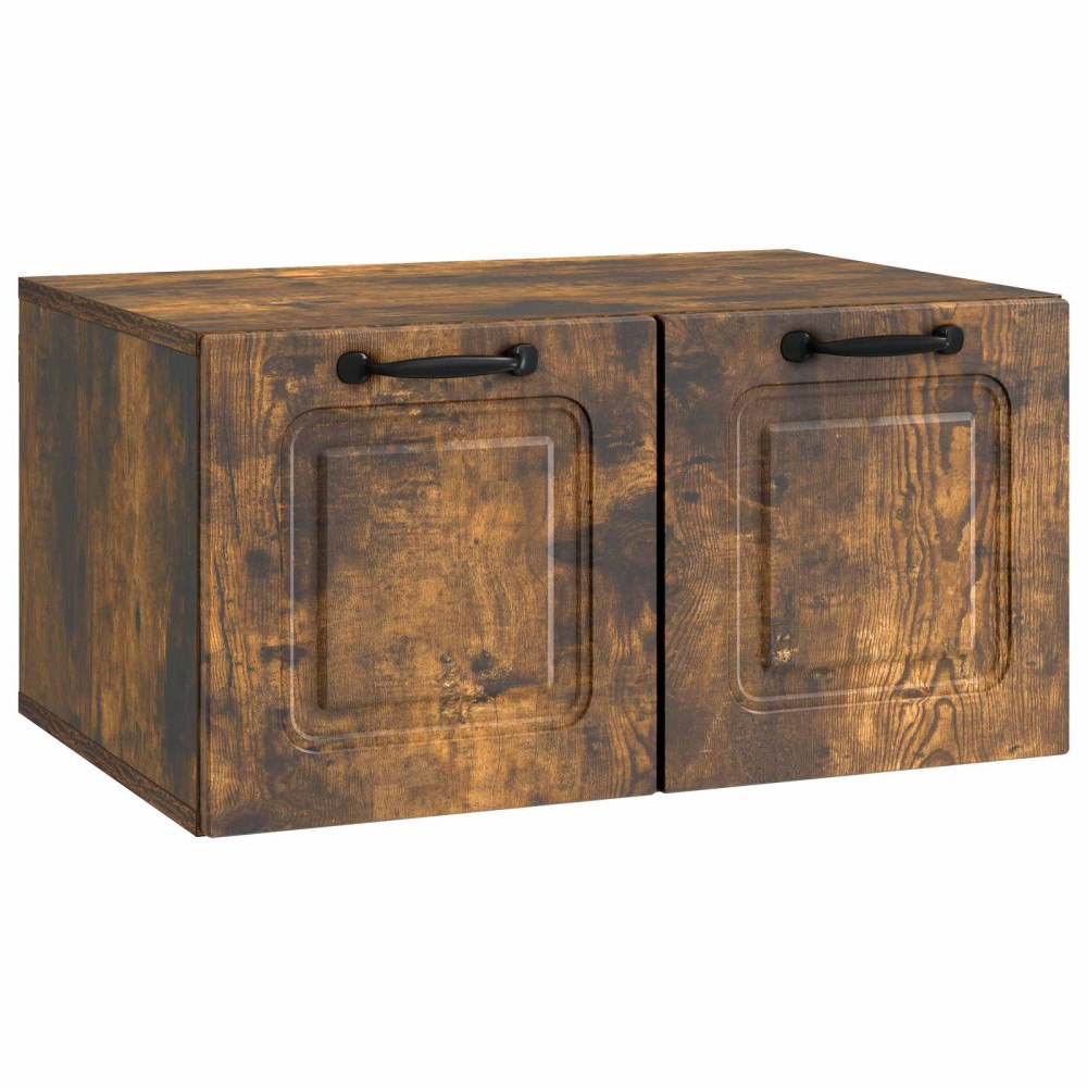 vidaXL Väggmonterad TV-bänk Rökt ek 59,5 x 41 x 30 cm Konstruerat trä