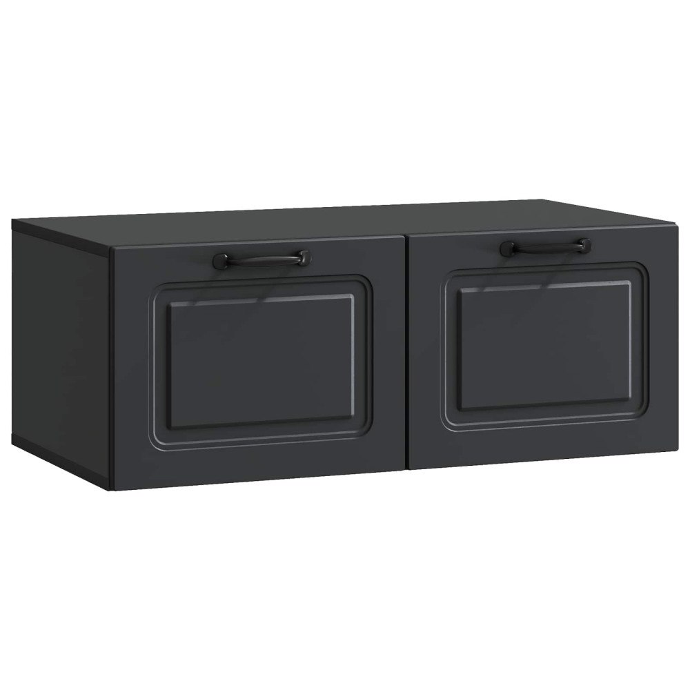 vidaXL Väggmonterad TV-bänk Svart 78,5 x 41 x 30 cm Konstruerat trä