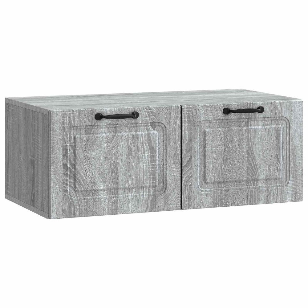 vidaXL Väggmonterad TV-bänk Grå sonoma-ek 78,5 x 41 x 30 cm