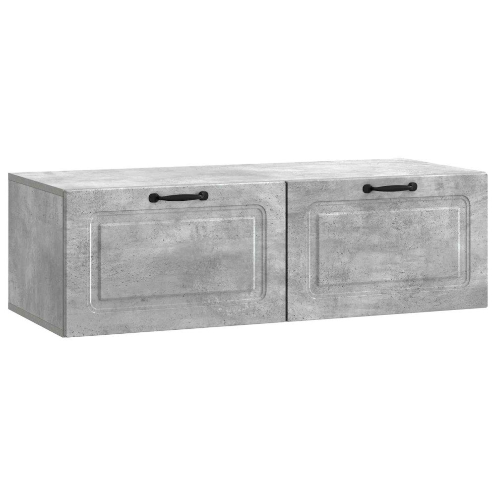 vidaXL Väggmonterad TV-bänk Betonggrå 98 x 41 x 30 cm Konstruerat trä