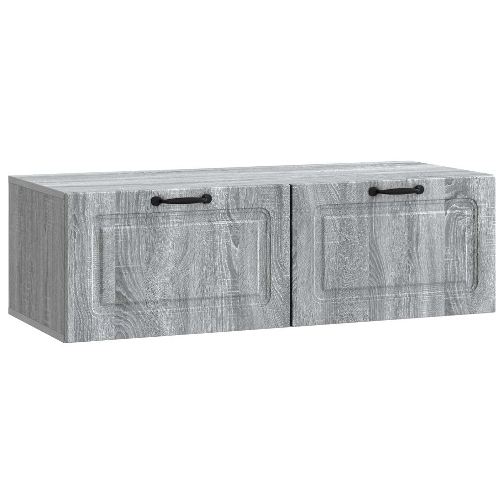 vidaXL Väggmonterad TV-bänk Väggmonterad Grå sonoma-ek 98 x 41 x 30 cm