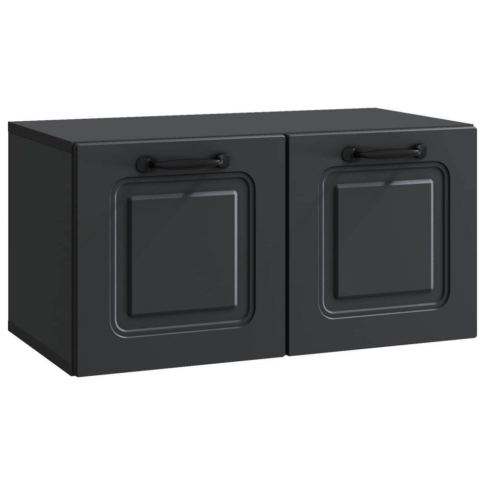 vidaXL Väggmonterad TV-bänk Svart 59,5 x 31 x 30 cm Konstruerat trä