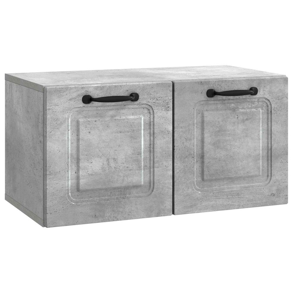 vidaXL Väggmonterad TV-bänk Väggmonterad Betonggrå 59,5 x 31 x 30 cm