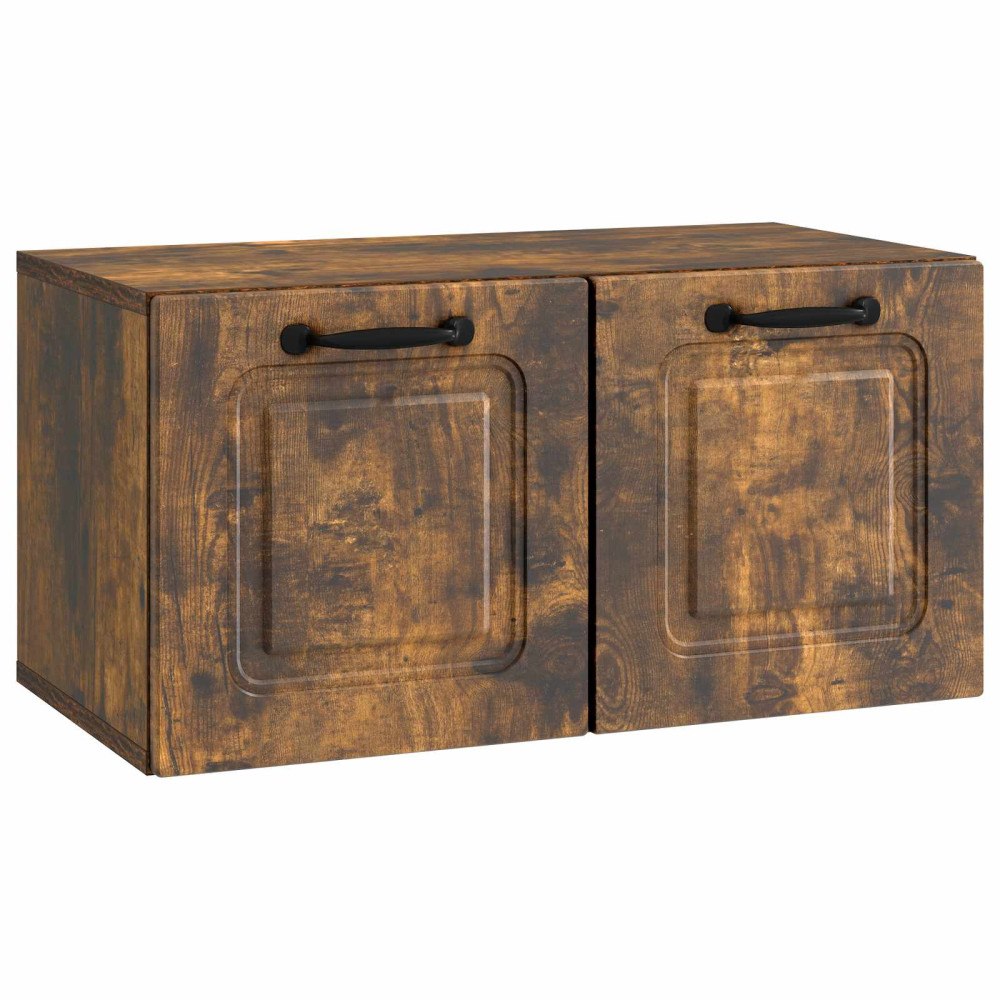 vidaXL Väggmonterad TV-bänk Rökt ek 59,5 x 31 x 30 cm Konstruerat trä