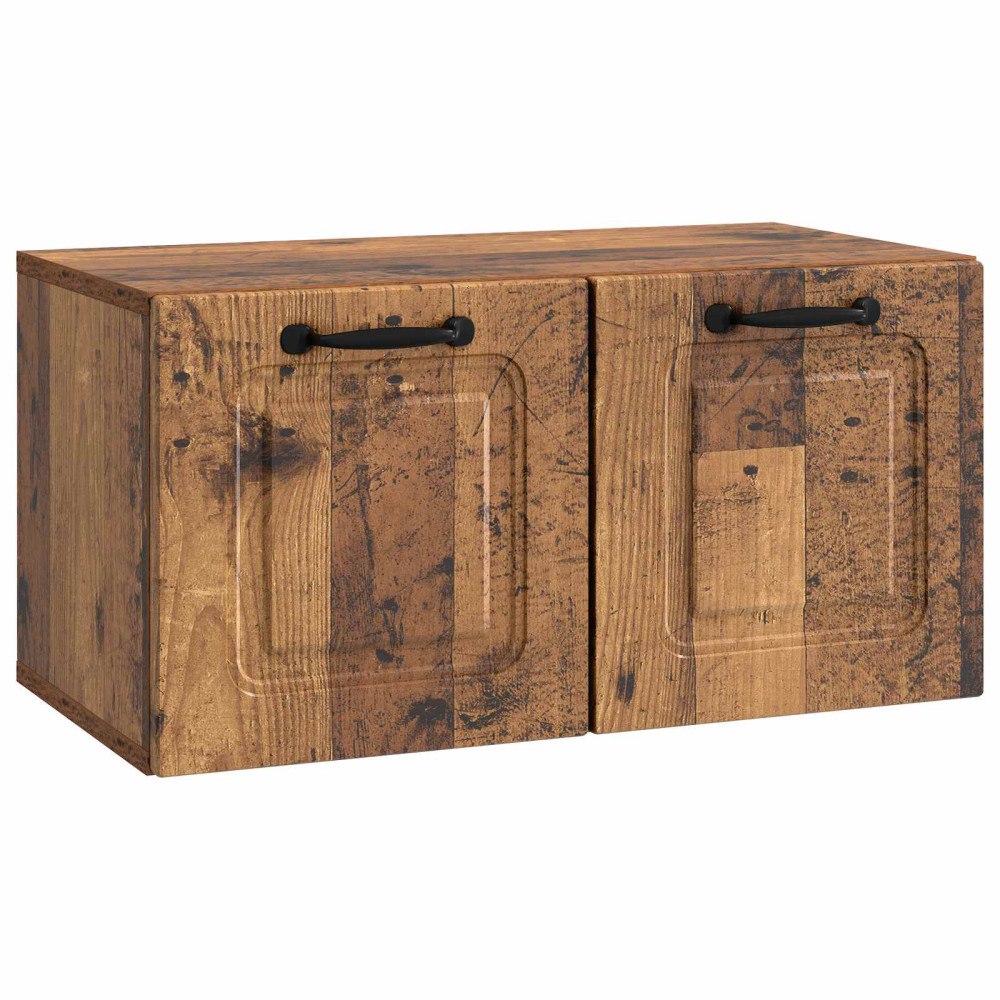 vidaXL Väggmonterad TV-bänk Väggmonterad Gammalt trä 59,5 x 31 x 30 cm