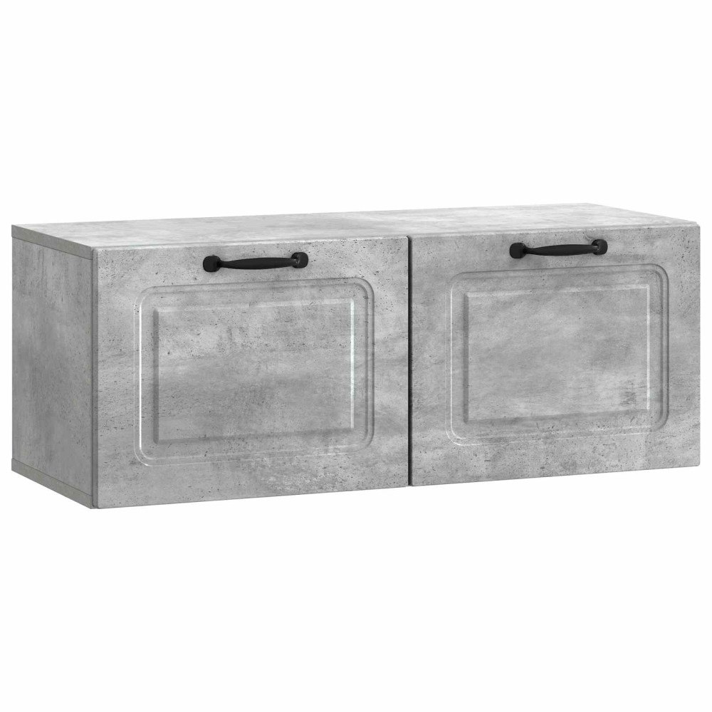 vidaXL Väggmonterad TV-bänk Väggmonterad Betonggrå 78,5 x 31 x 30 cm