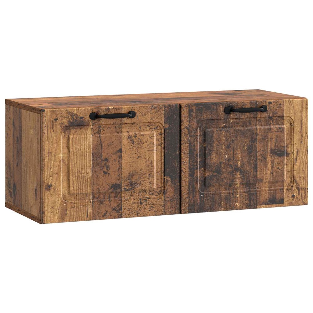 vidaXL Väggmonterad TV-bänk Väggmonterad Gammalt trä 78,5 x 31 x 30 cm