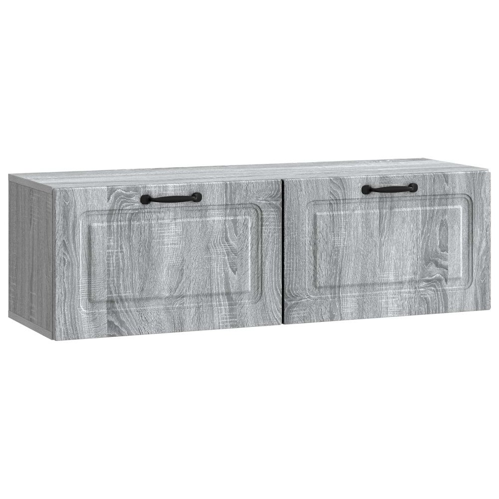 vidaXL Väggmonterad TV-bänk Väggmonterad Grå sonoma-ek 98 x 31 x 30 cm