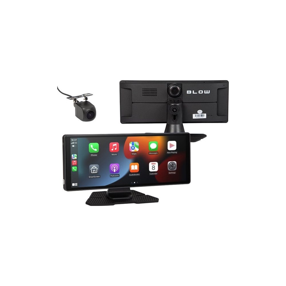BLOW Multimediestation trådlös CarPlay 5.0 med video­inspelare oc...
