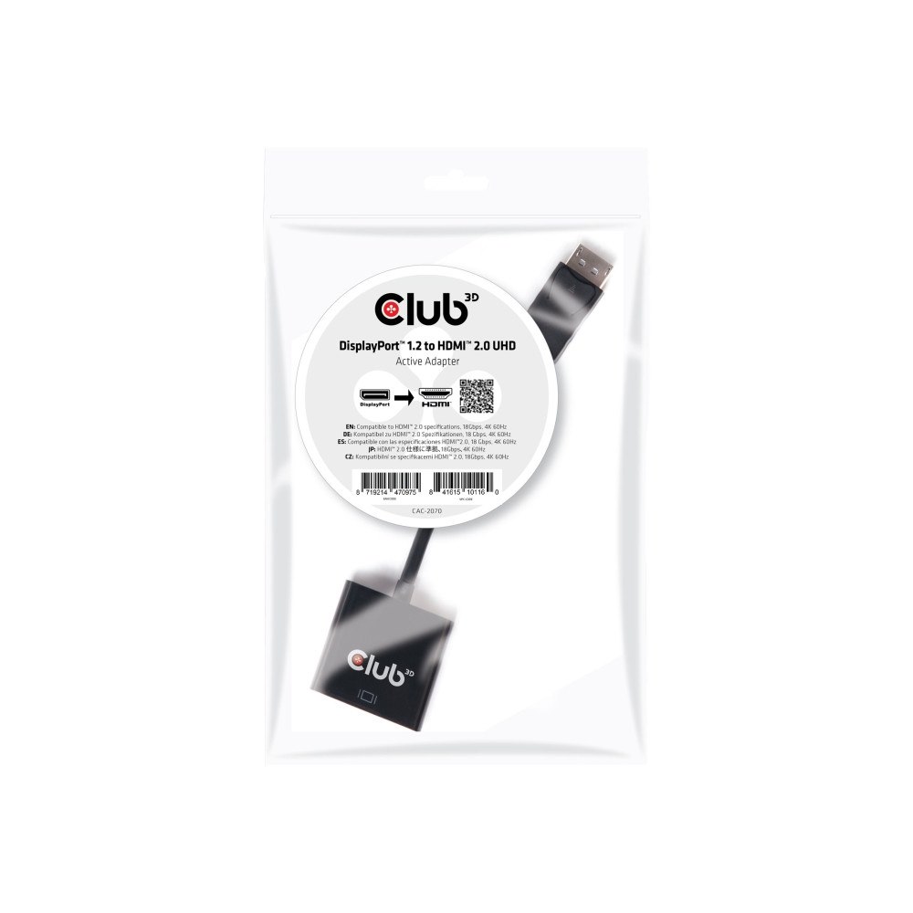 Club-3d Club 3D videokort - DisplayPort / HDMI - 20.3 cm