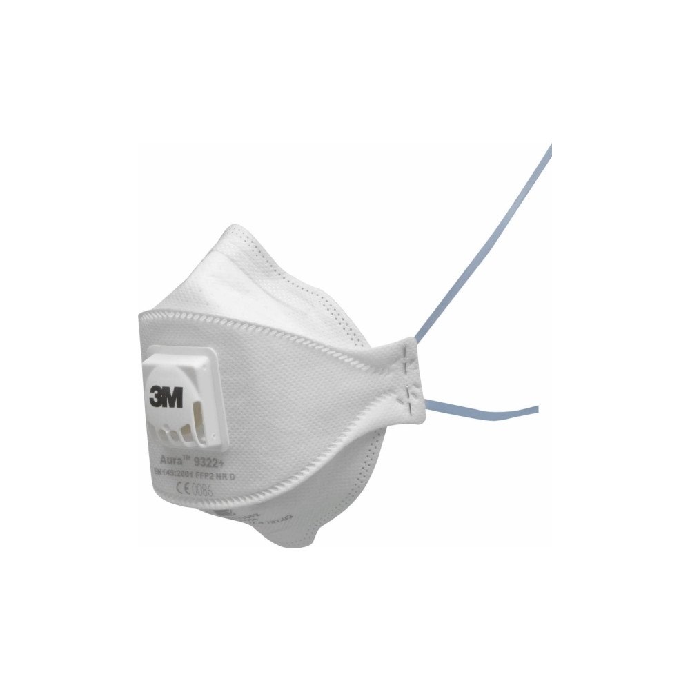 3M Dammfiltermask 3M 9322+, med ventil, FFP2, förpackning med 1...