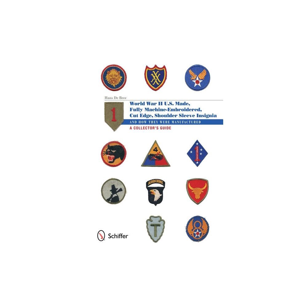 Hans De Bree U.s.-made, fully machine-embroidered, cut edge shoulder sleeve insignia of (inbunden, eng)