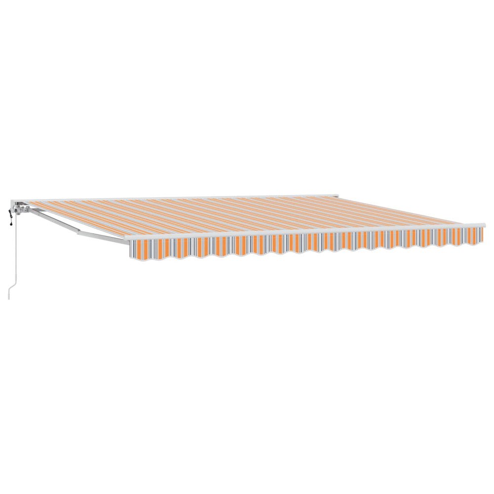 vidaXL Elektrisk Retraktabel Markis Orange, Grå, Blå, Vit 4,5 × 3,5 m
