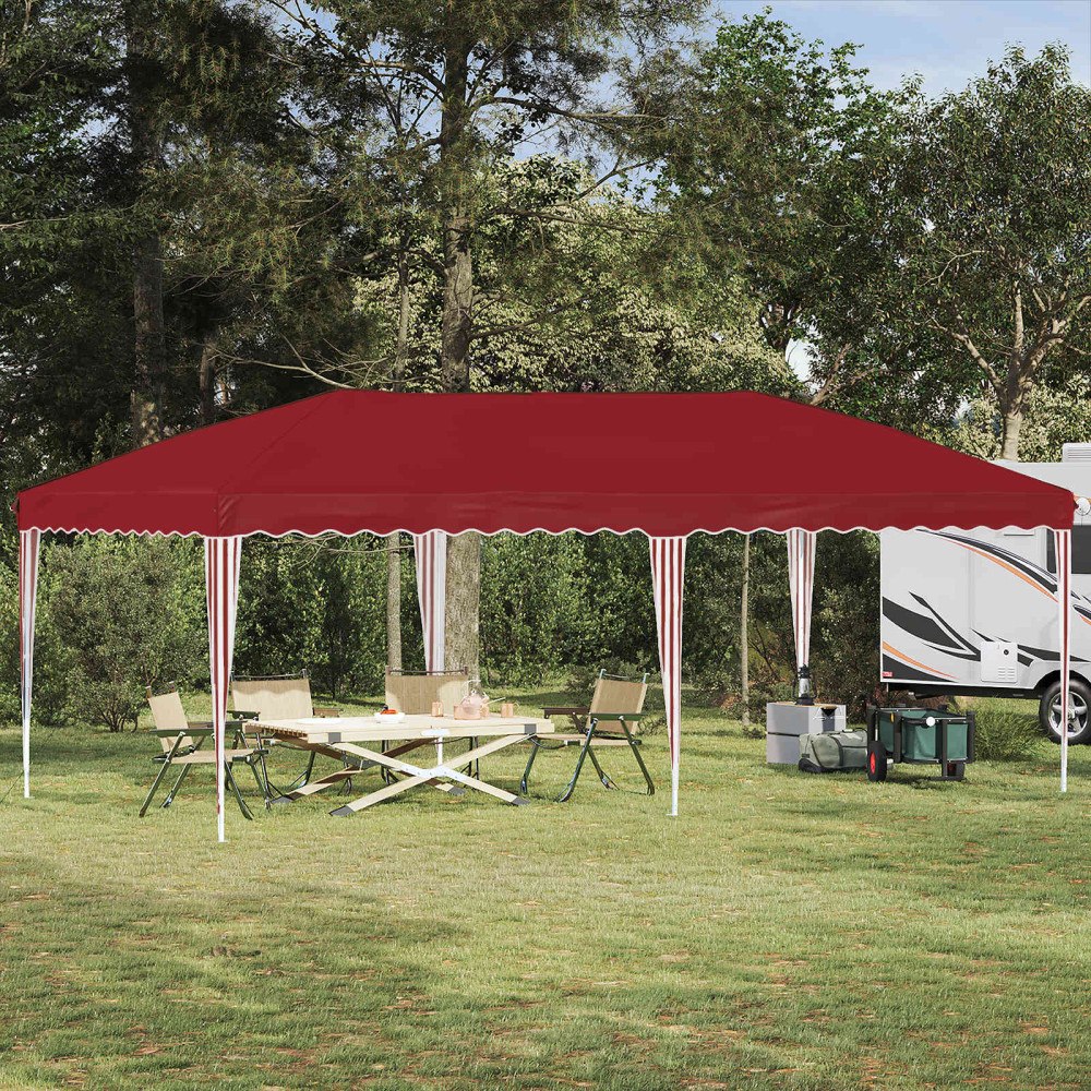 vidaXL Pop-up Partytält 575 x 290 x 245 cm Vinröd