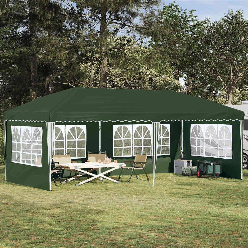 vidaXL Pop-up Partytält 575 x 289 x 245 cm Grön