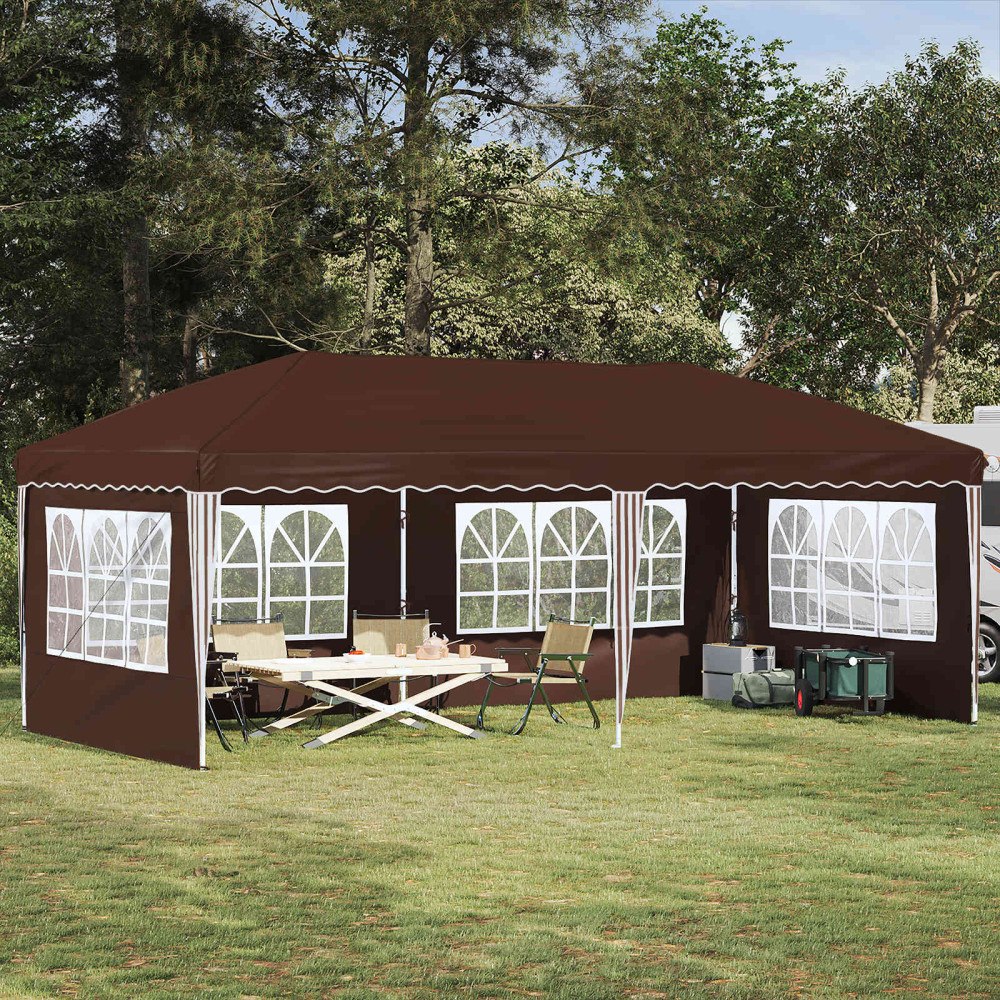vidaXL Pop-up Partytält 575 x 289 x 245 cm Brun