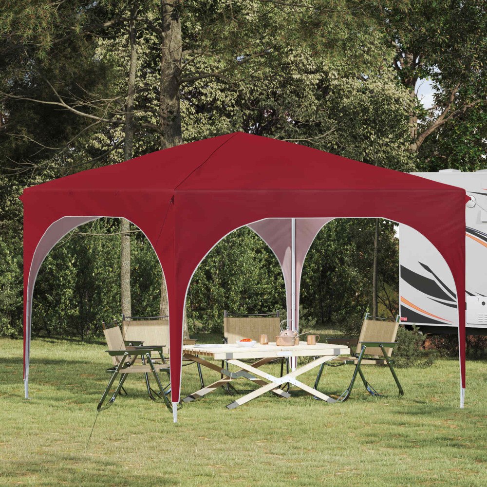 vidaXL Pop-up Partytält 290 x 290 x 245 cm Vinröd