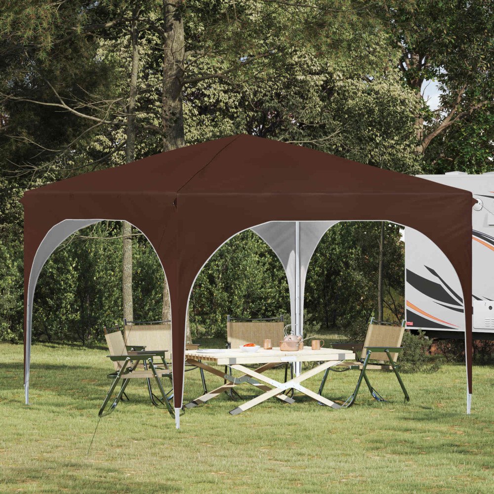 vidaXL Pop-up Partytält 290 x 290 x 245 cm Brun