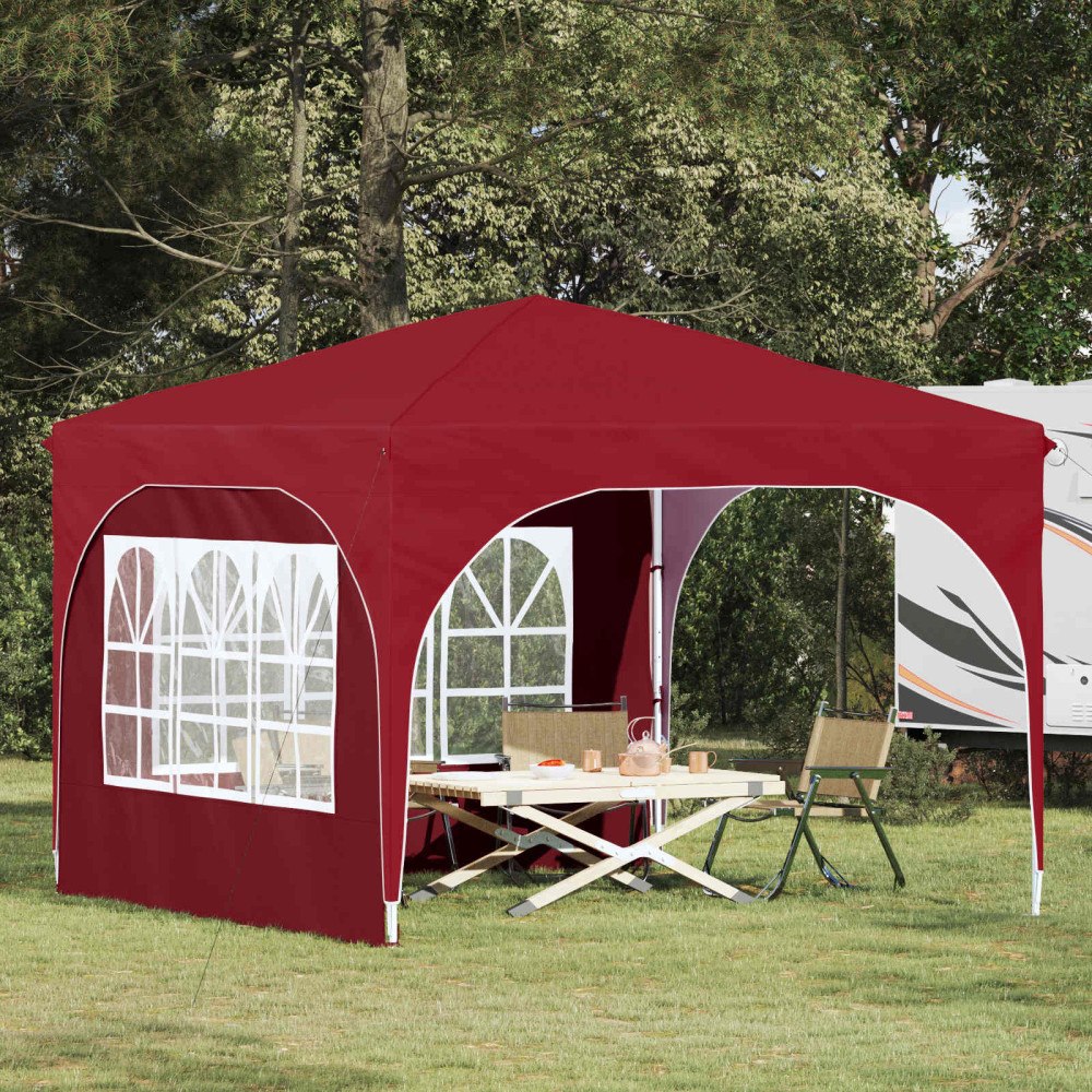 vidaXL Pop-up Partytält 290 x 290 x 245 cm Vinröd