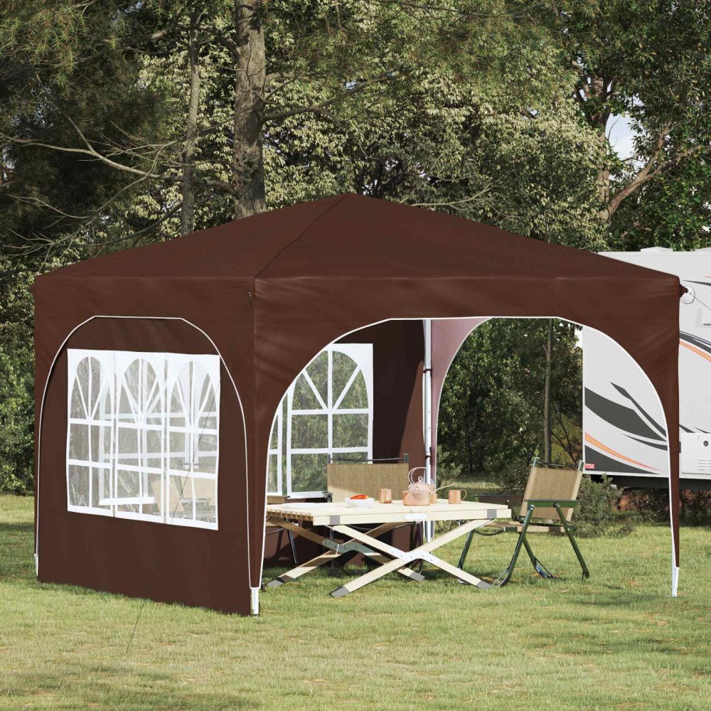 vidaXL Pop-up Partytält 290 x 290 x 245 cm Brun