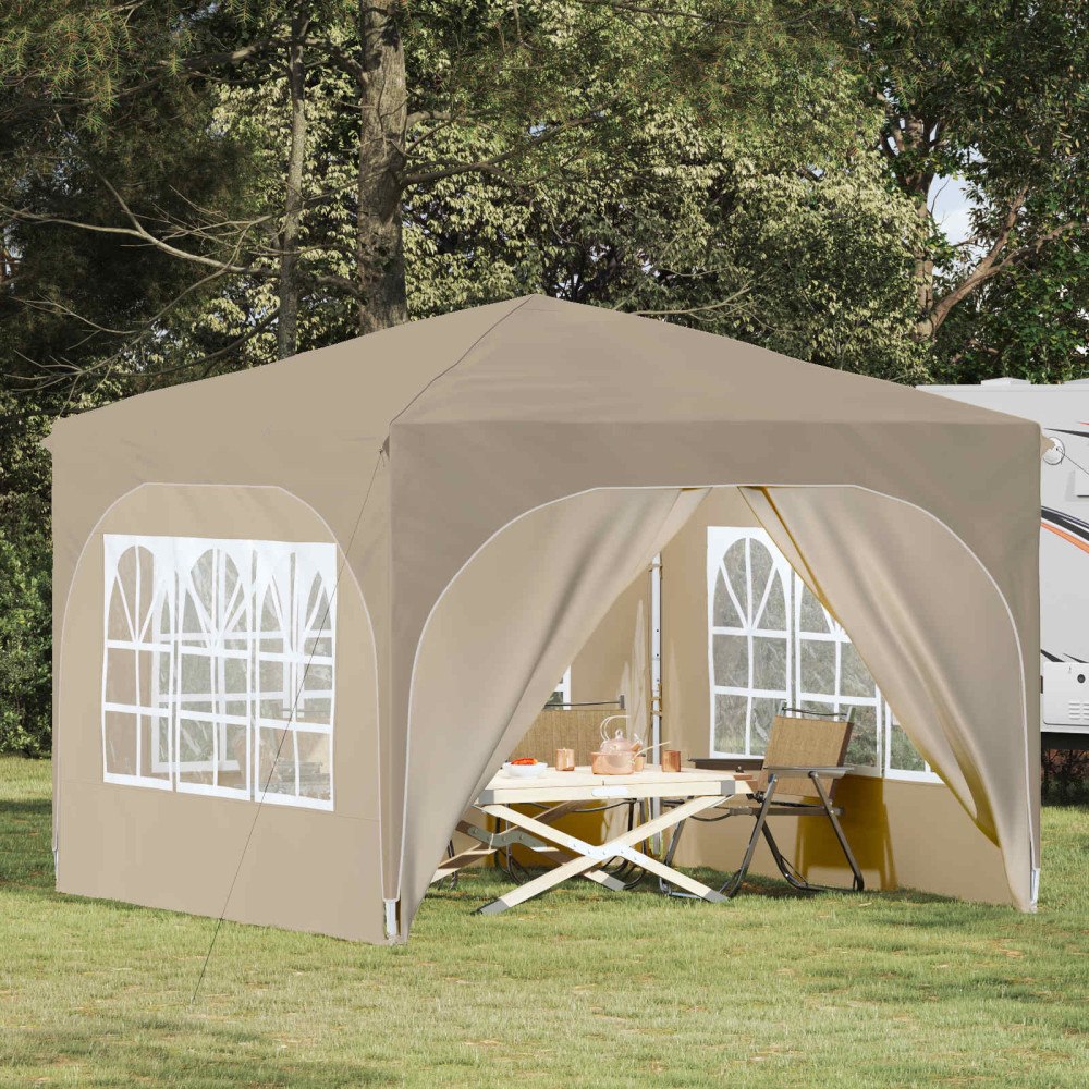 vidaXL Pop-up Partytält 290 x 290 x 245 cm Gräddvit