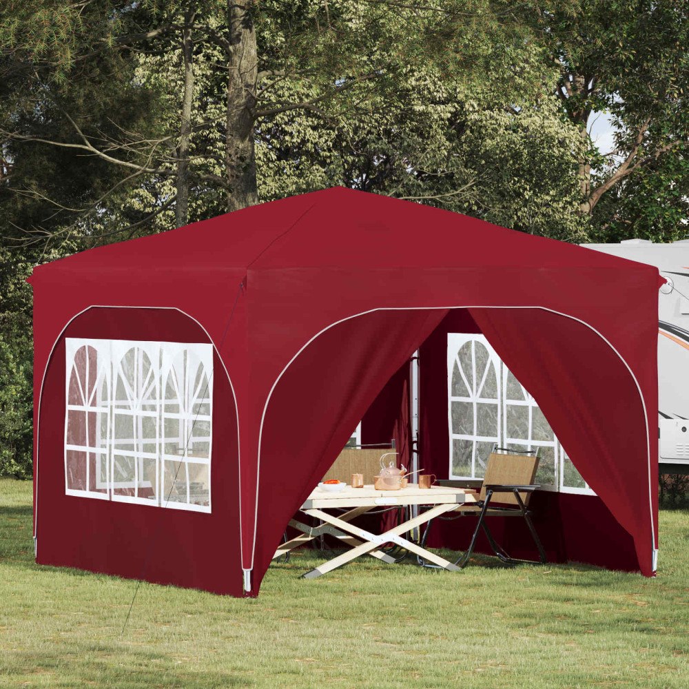 vidaXL Pop-up Partytält 290 x 290 x 245 cm Vinröd