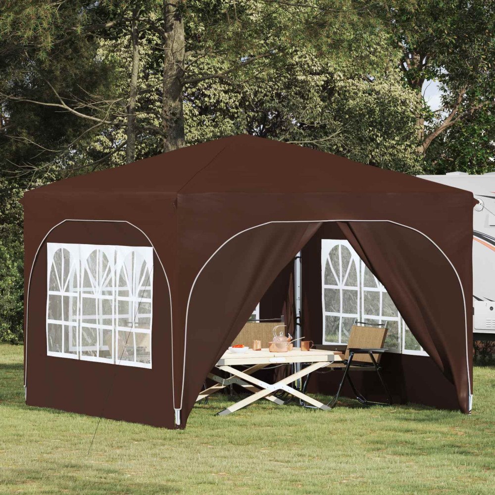 vidaXL Pop-up Partytält 290 x 290 x 245 cm Brun