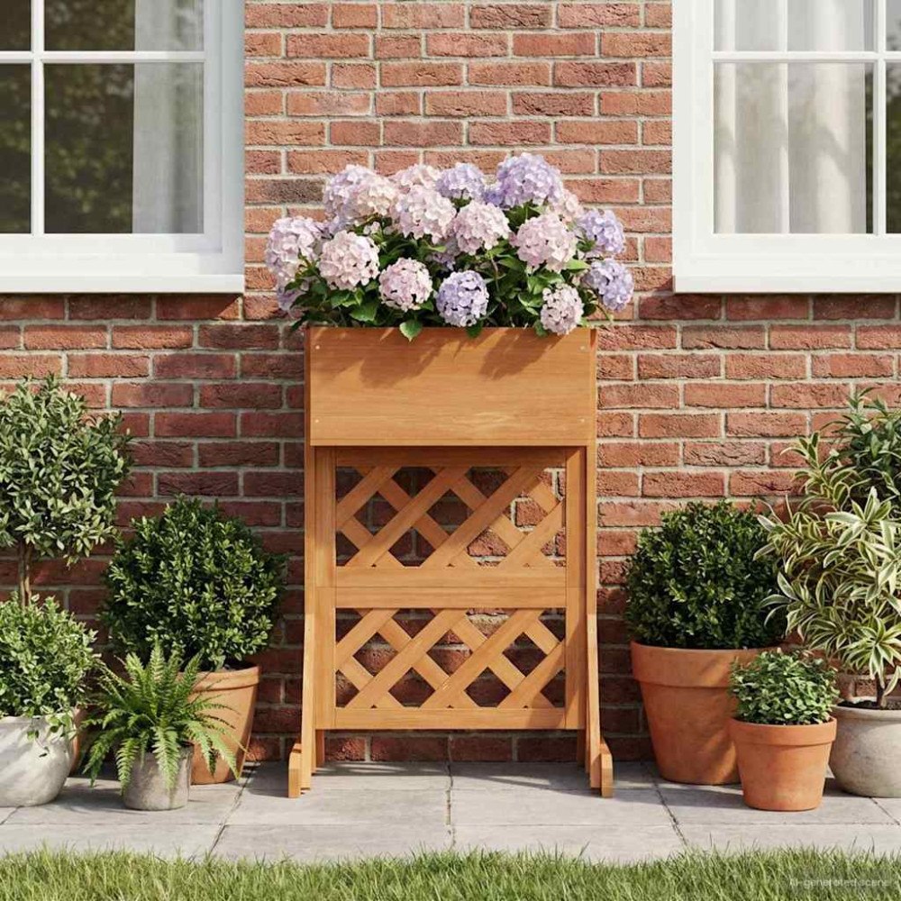 vidaXL Vertikalt trädgårdsställ Orange 48 x 30 x 70,5 cm Massivt Furu