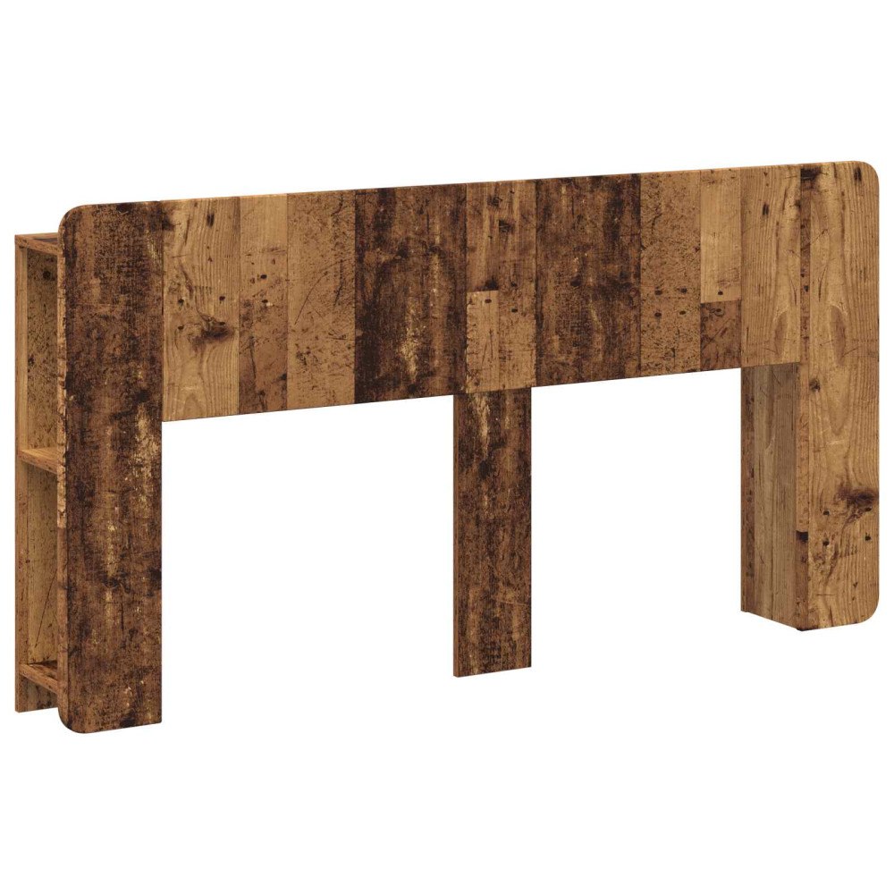 vidaXL Sänggavelsskåp med lagring Gammalt trä Konstruerat trä