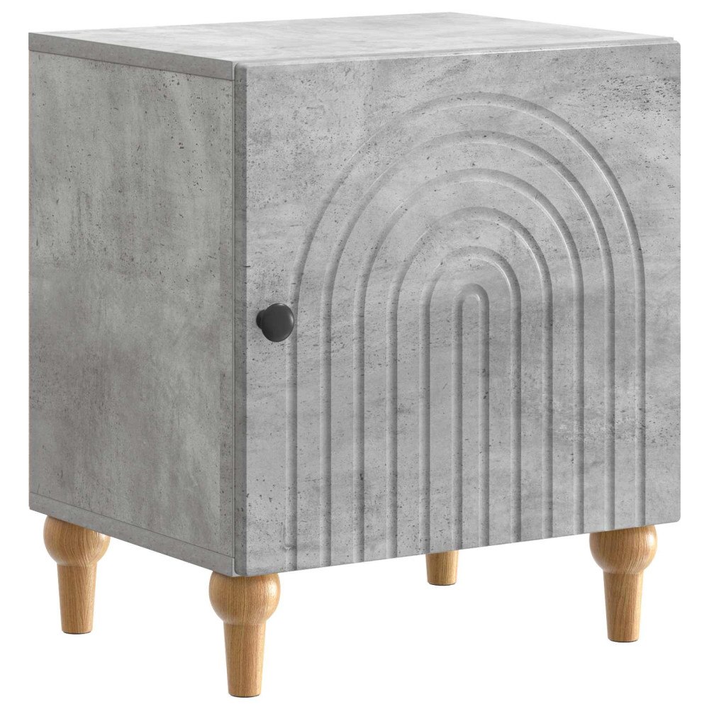 vidaXL Nattduksbord Betonggrå 43 x 34,5 x 50 cm Konstruerat trä