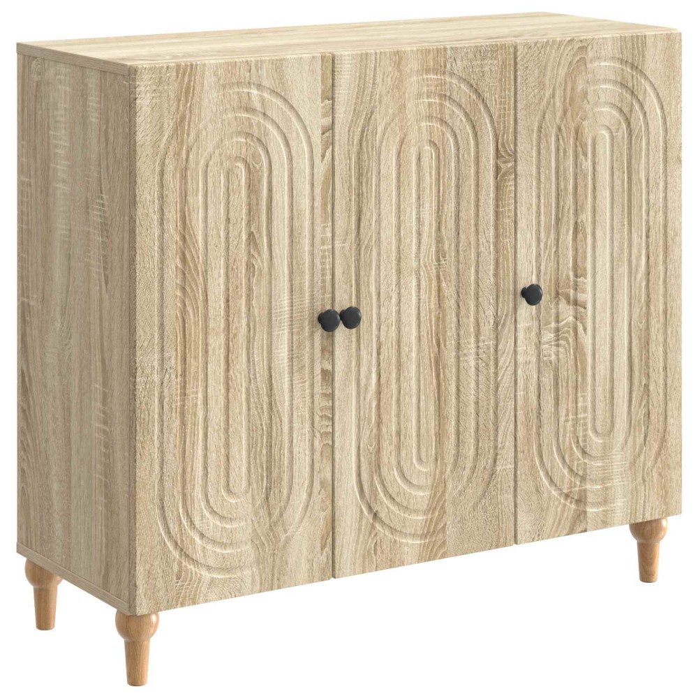 vidaXL Sideboard Sonoma-ek 89 x 34,5 x 80 cm Konstruerat trä