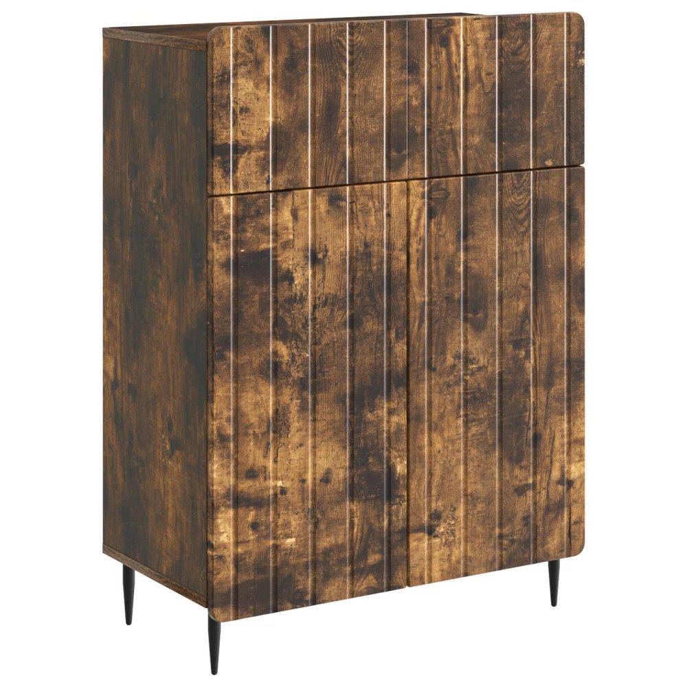 vidaXL Sideboard med låda Rökt ek 66 x 34,5 x 92 cm Konstruerat trä