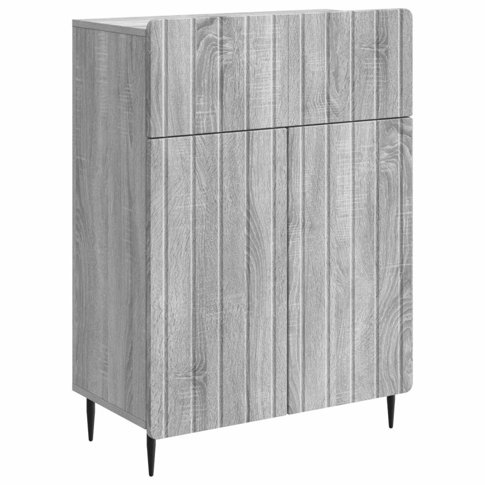vidaXL Sideboard Grå sonoma-ek 66 x 34,5 x 92 cm Konstruerat trä