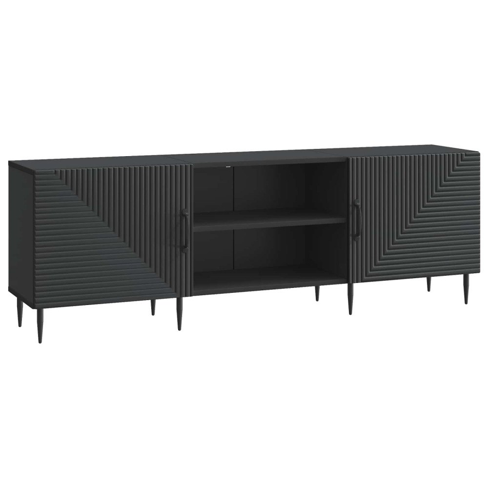 vidaXL TV-skåp Svart 150 x 31 x 50 cm Konstruerat trä