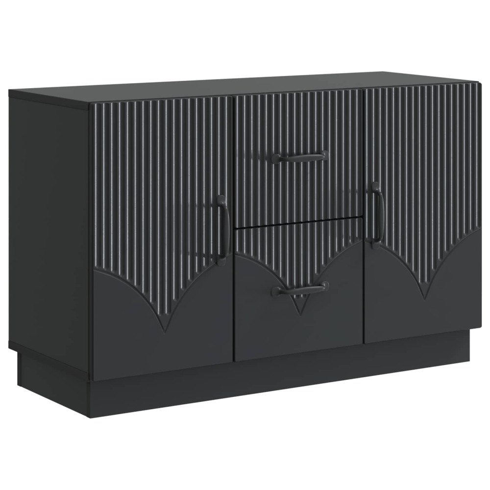 vidaXL Sideboard med låda Svart 89 x 34,5 x 57 cm Konstruerat trä