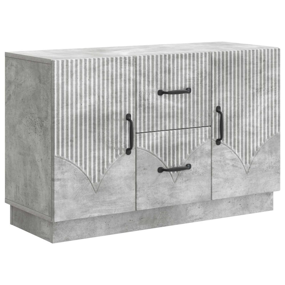 vidaXL Sideboard med låda Betonggrå 89 x 34,5 x 57 cm Konstruerat trä