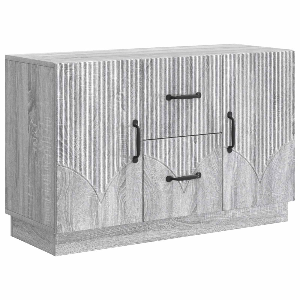 vidaXL Sideboard Grå sonoma-ek 89 x 34,5 x 57 cm Konstruerat trä